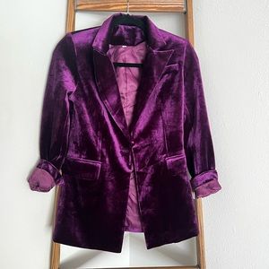 Purple Velvet Blazer